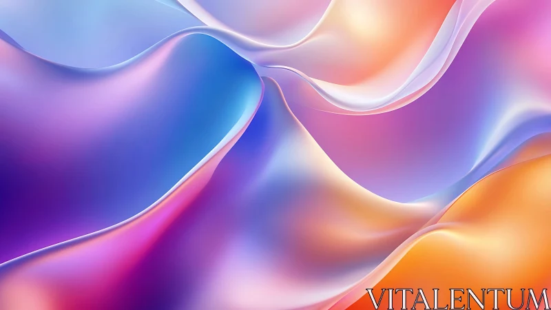 Silken neon waves drift across a liquid sunset dreamscape