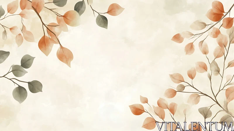 Soft autumn branches framing a dreamy watercolor hush.