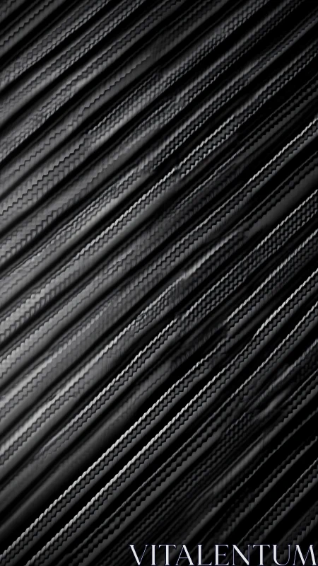 Diagonal black metallic bands form dense layered surface