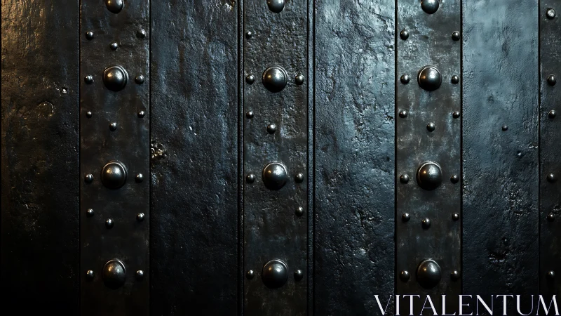 Weathered iron panels with quiet industrial rhythm.