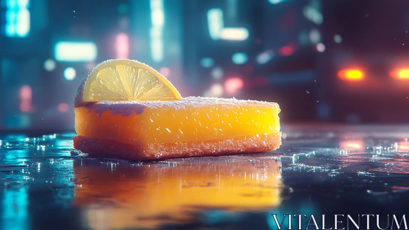Neon Citrus Dessert in Urban Glow.