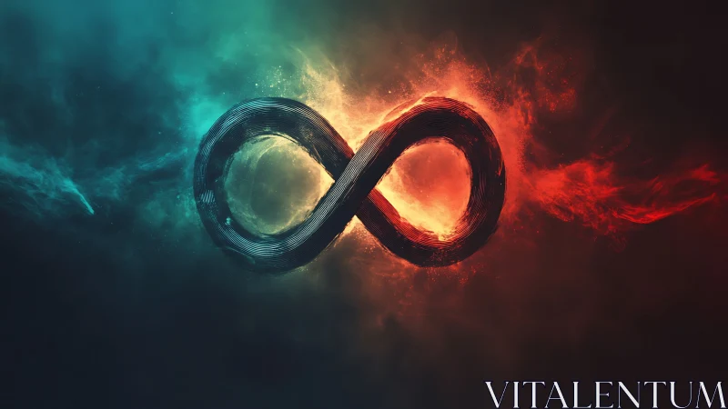 Dual-energy infinity loop in luminous cosmic contrast.