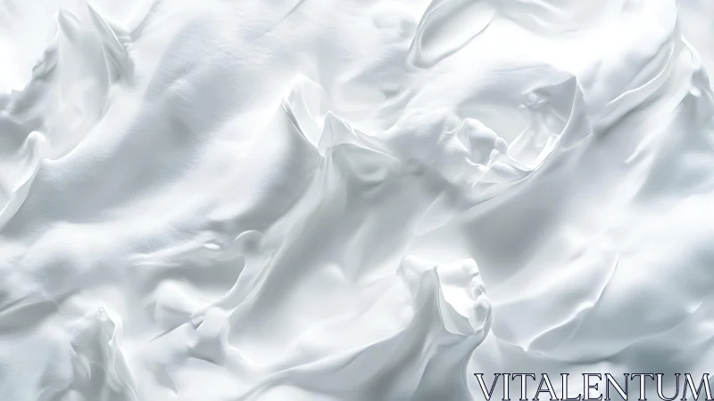 Smooth white silk fabric close-up with soft folds and lighting.