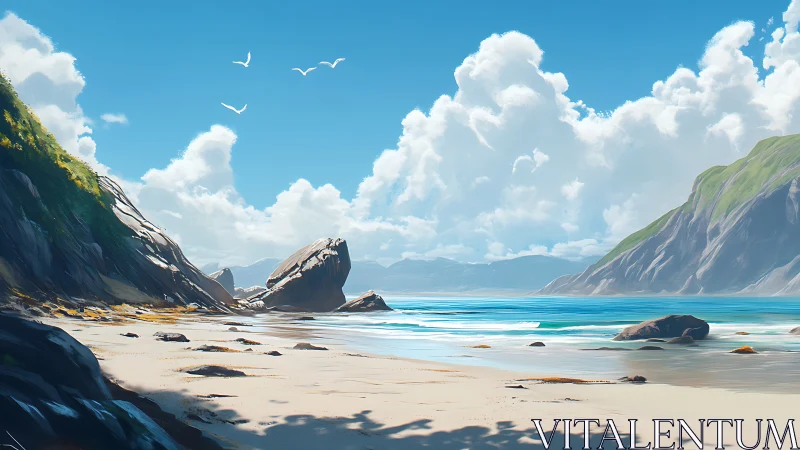 Stratified Coastal Fjord Basin with Orthogonal Geological Formations.