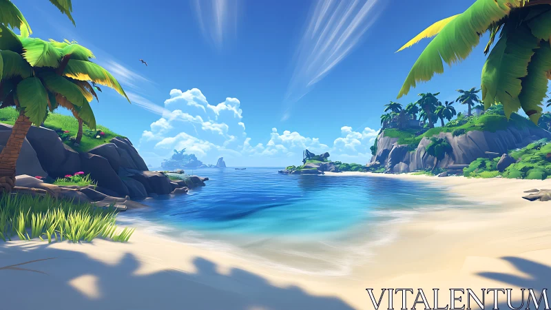 Tropical Lagoon Paradise With Crystalline Turquoise Waters