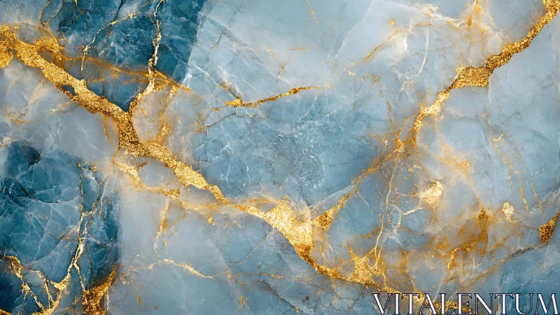 Elegant blue marble texture with gold veining abstract background.