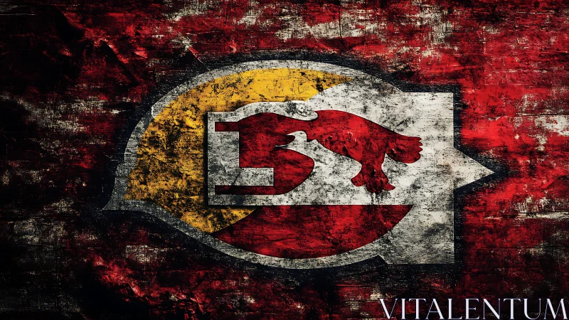 Weathered composite sports emblem with distressed texture overlay.