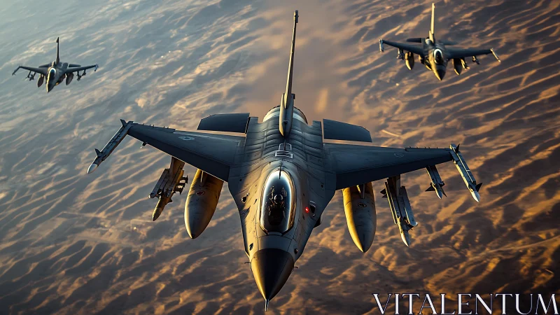 Squadron Dance: Combat Jets Choreograph Golden Desert Skies