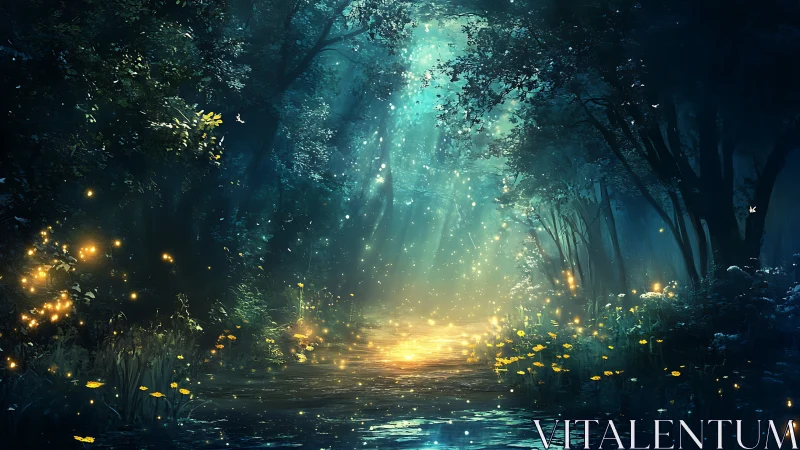 Bioluminescent Forest Cathedral Awakens.