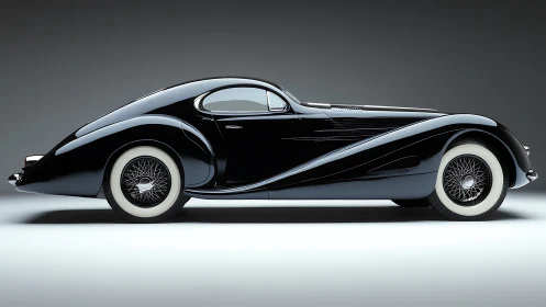 Timeless black coupe celebrates sweeping vintage elegance