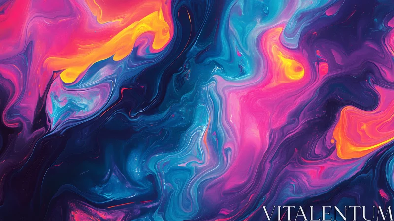 Neon tides swirling through abstract cosmic gradients.