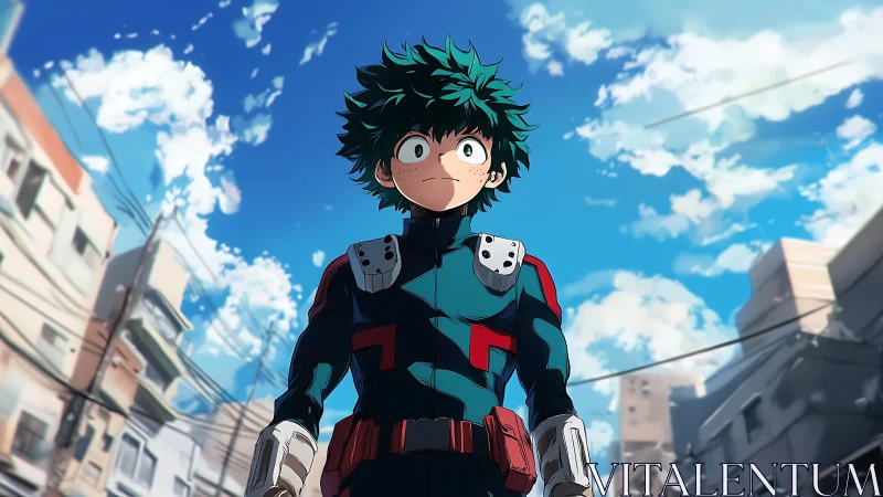 Sky-high courage on a bright city afternoon.