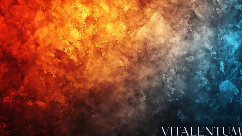 Abstract fire and ice textured background in vibrant digital style.