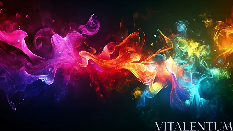 Spectral fluid dynamics of multicolor nebula-like light swirls