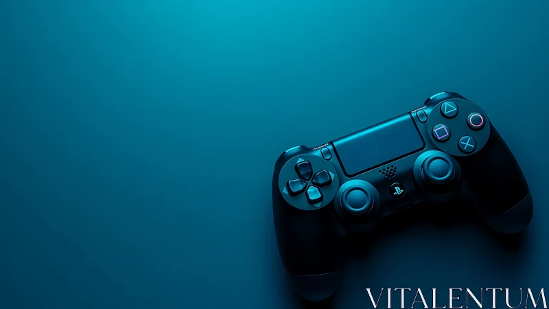 PlayStation 4 DualShock Controller in Cyan Ambient Lighting