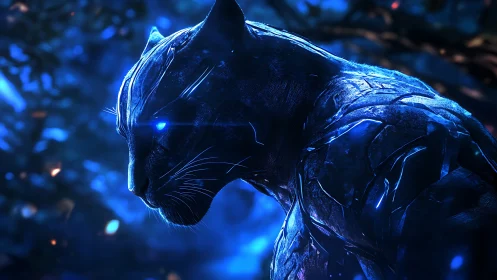 Neon Prowler: Electric Feline Dream Awakens.