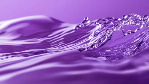 High-frequency violet fluid wavefront under optical magnification.