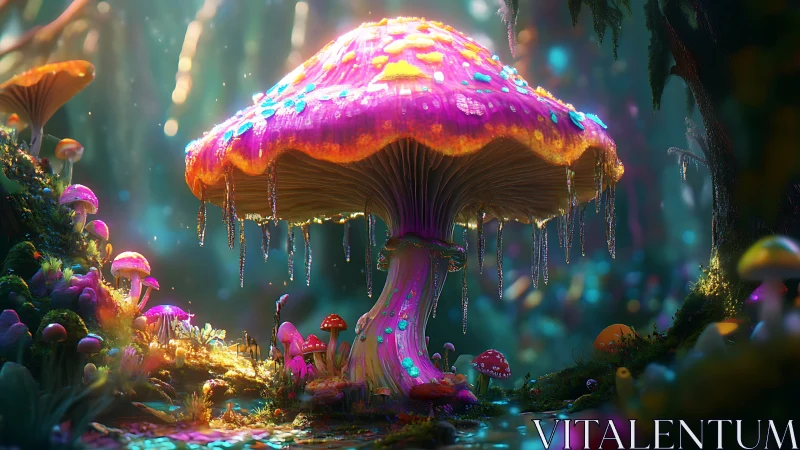 Glowing mushroom grove where daydreamers feel right at home.