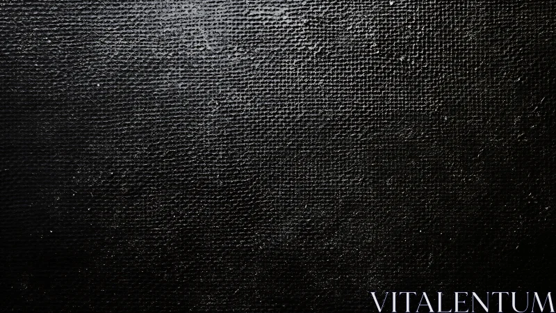 Macro close-up captures textured black painted canvas surface