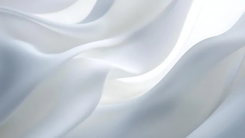 Soft white silk fabric waves in minimal abstract style.