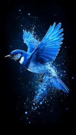Blue Jay in Motion: Particle Dissolution Study.