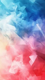 Bicolor crystalline abstraction with blended pastel light gradients.