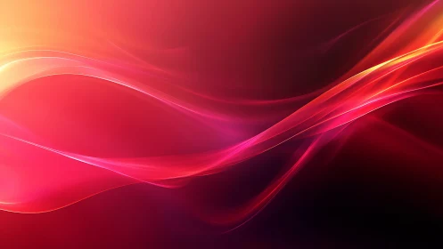 Vibrant red light waves over dark gradient background.