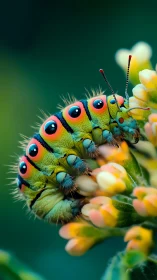 Chromatic macro study of caterpillar integument and setae.