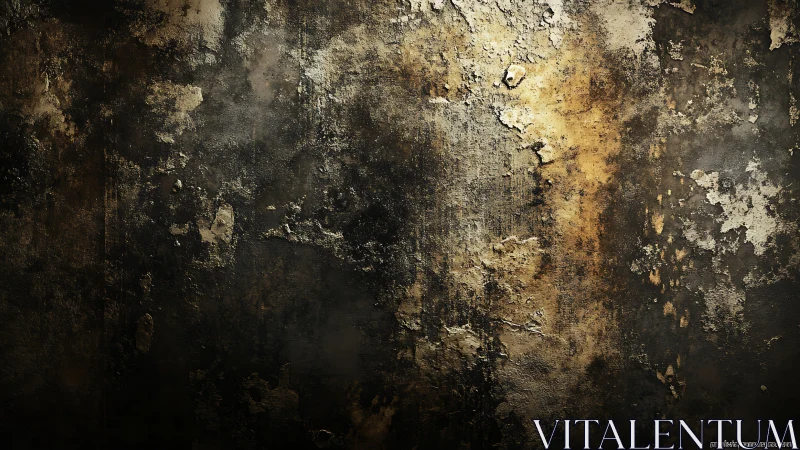 Oxidized concrete wall surface with flaking texture highlights.