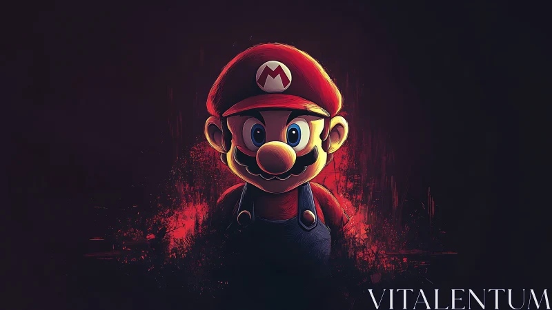 Vibrant cartoon hero emerges from dark neon splashes