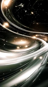 Gentle starlit streams swirling through a quiet galaxy.