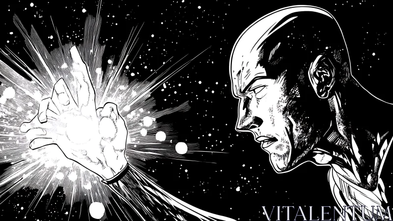 Cosmic guardian focuses radiant power in the silent void