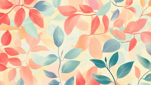 Softly tangled leaves waltz through pastel morning light