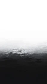Monochrome water surface fades from bright white to deep black