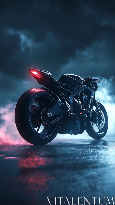 Nightstorm superbike hums like a neon predator poised to strike