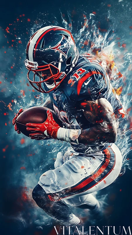 Blazing Gridiron Comet Surges Through Shattered Starlight.