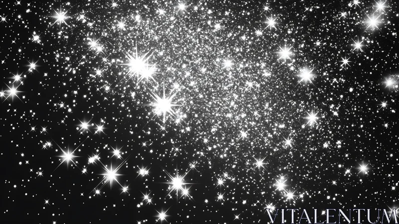 Shimmering star cluster glowing softly in the night sky.