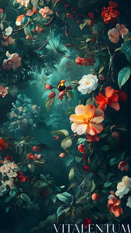 Garden Dreams in Emerald Light.