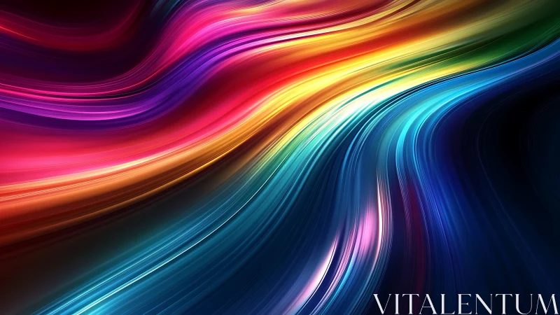 Spectral light trails in flowing multicolor abstract motion field.