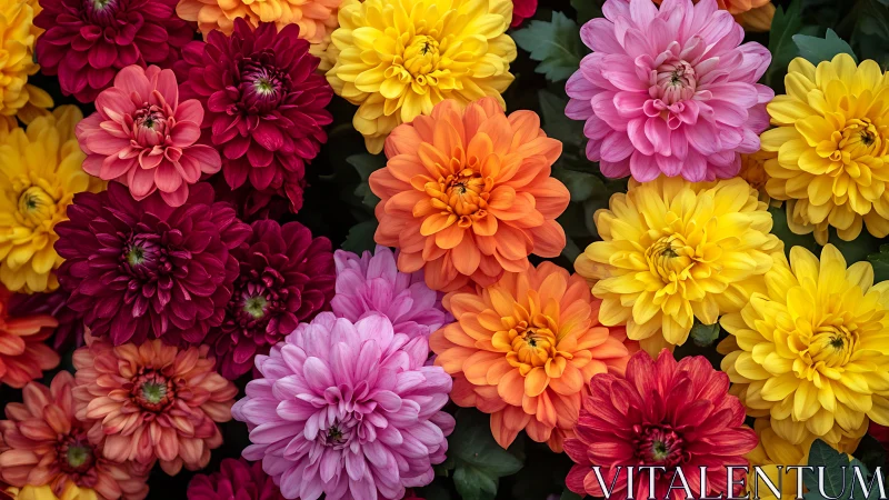 Vibrant Dahlia Garden Bursting With Color and Joy.