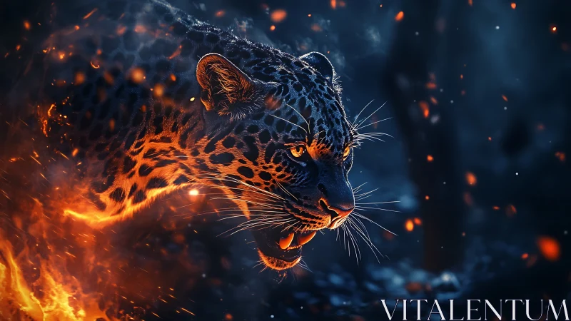 Inferno Leopard: Wildfire Prowess Ablaze.