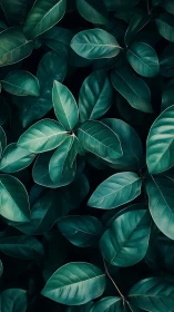 Calm teal leaves creating a soothing little forest moment.