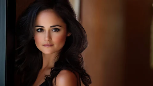 Photorealistic portrait with soft depth-of-field lighting control.