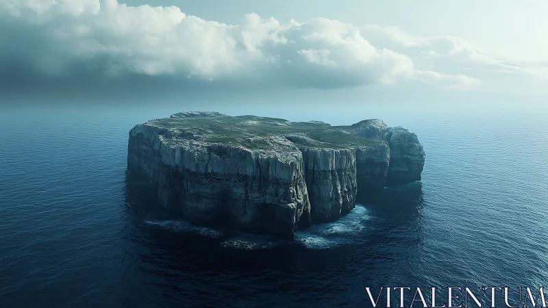 Solitary Stone Sentinel: The Island's Ancient Vigil.