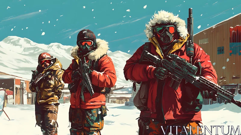 Arctic Operators: Three Commandos Ready for Frozen-Terrain Tactical Missions