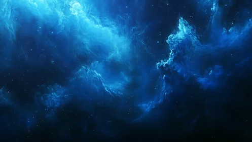 Nebula tides curl upward while midnight space quietly listens