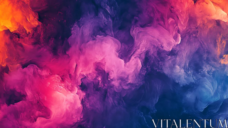 Radiant clouds of color swirl softly across a dreamy sky