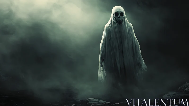 Gentle shiver in the mist with a lonely wandering ghost.