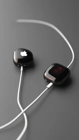 Apple Earbuds Duet with White Cables.