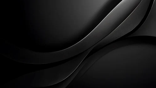 Gentle black curves forming a calm, modern abstract embrace.